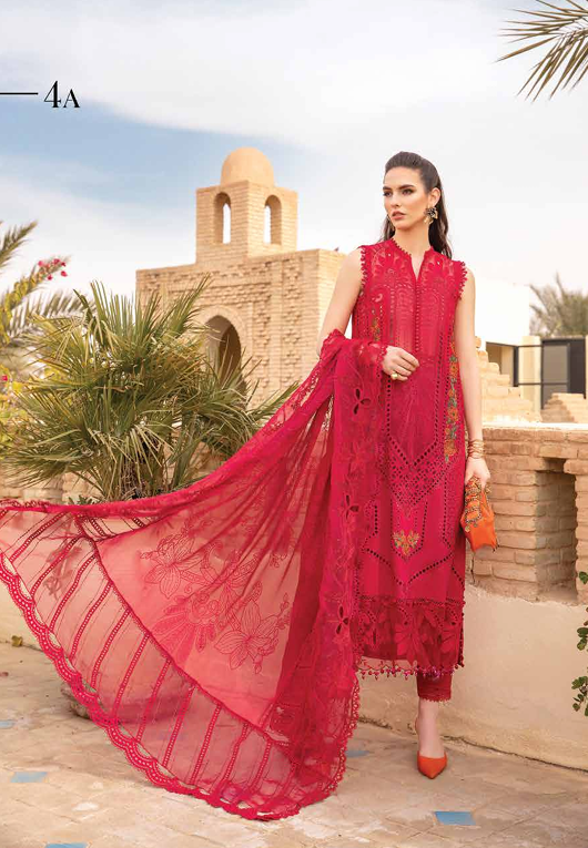 Maria B Luxury Lawn Unstitched with Embroidery Panel Suit - MLB10